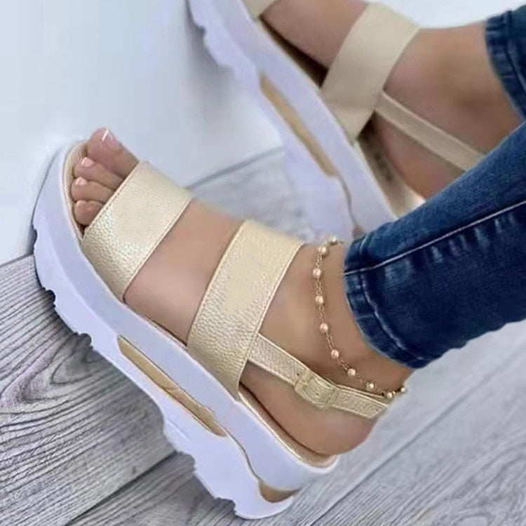 Sandales compensées à Talons légers pour Femmes