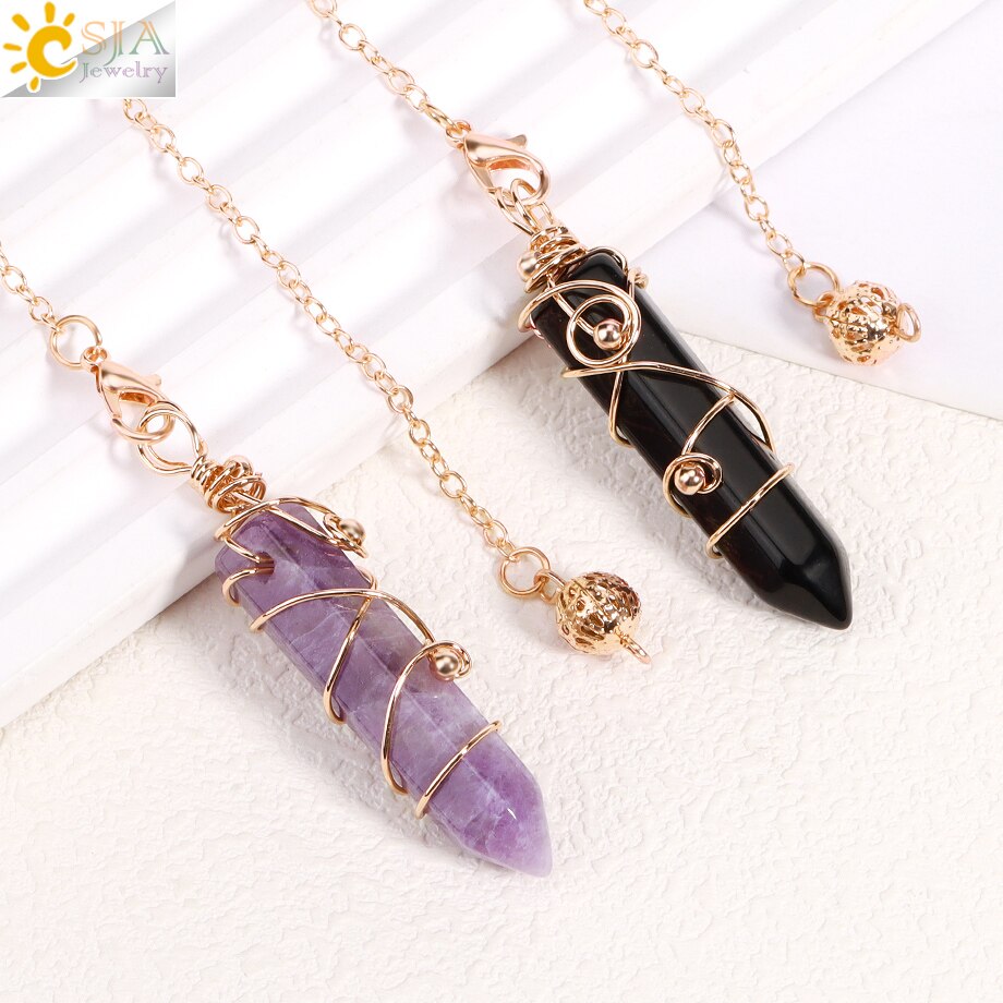 Pendule Divination en Pierre Naturelle