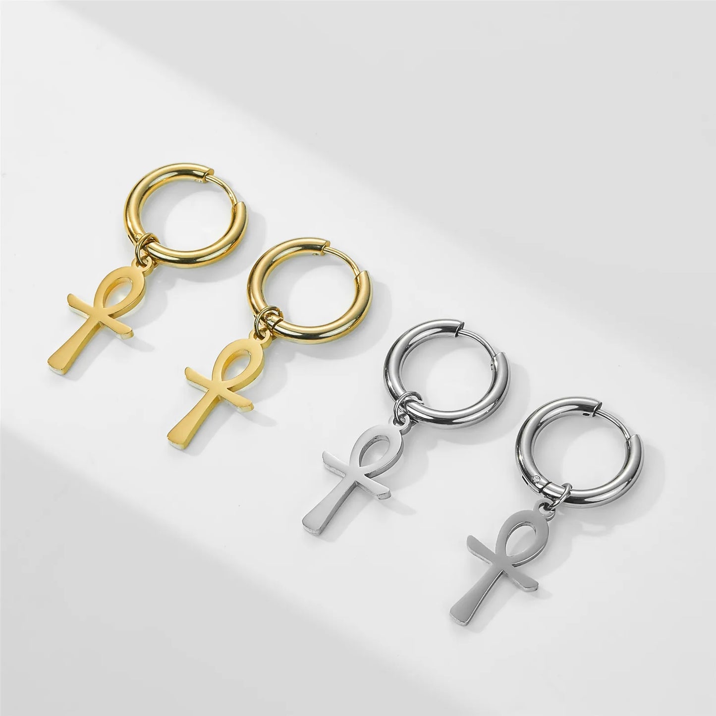 Boucle d' Oreille Croix Egypte Ankh