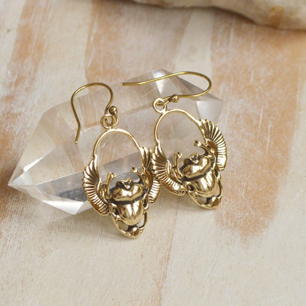 Boucles d'Oreilles Scarabée