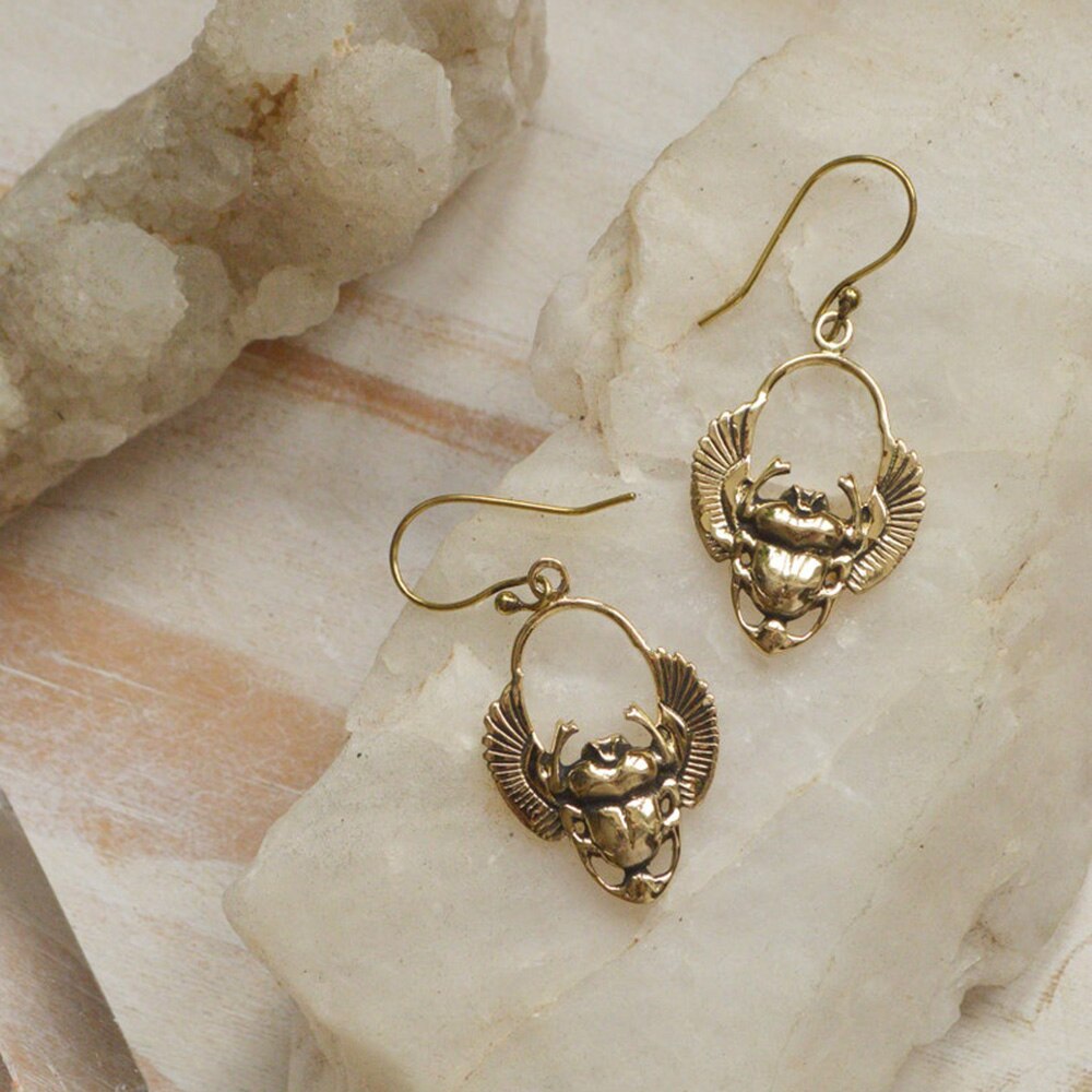 Boucles d'Oreilles Scarabée