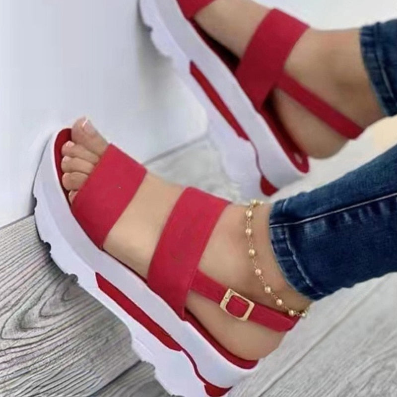 Sandales compensées à Talons légers pour Femmes