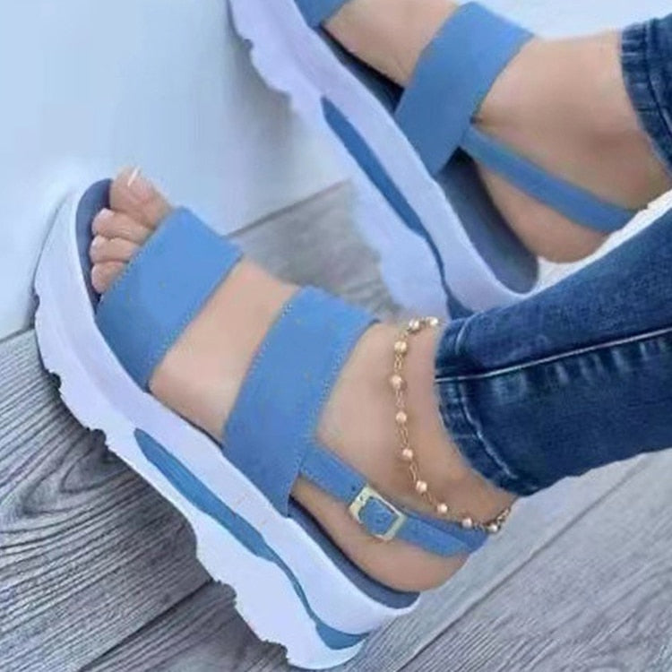 Sandales compensées à Talons légers pour Femmes