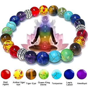 Bracelet 7 Chakra Pierre Naturelle