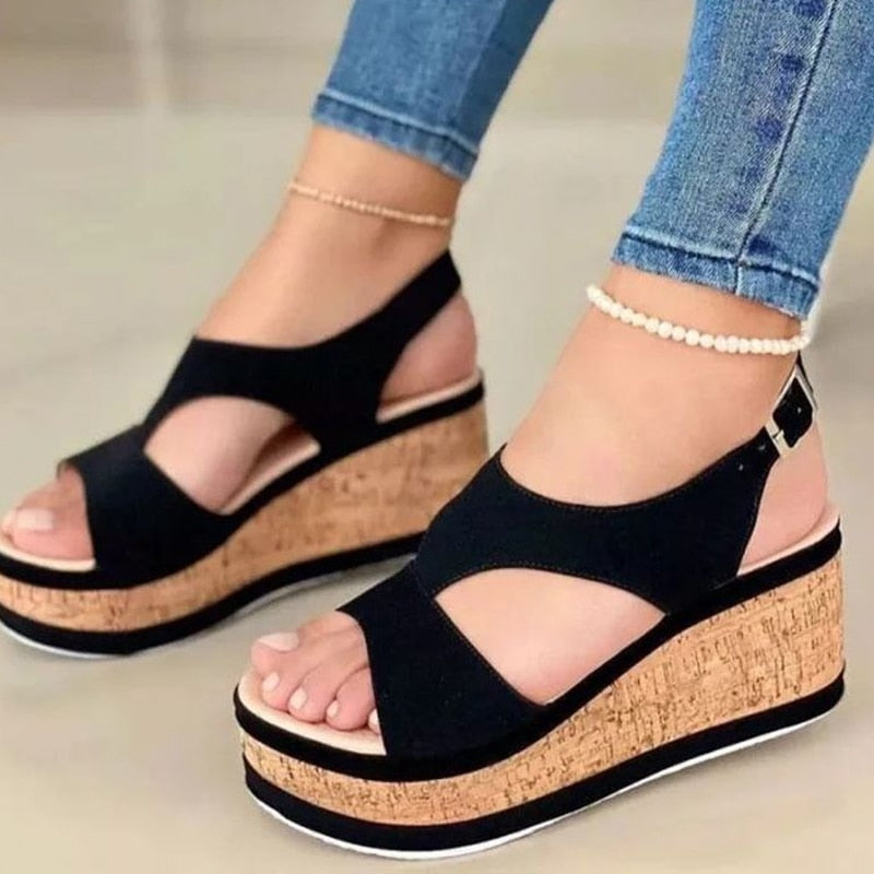Chaussures Compensées Sexy Élégantes