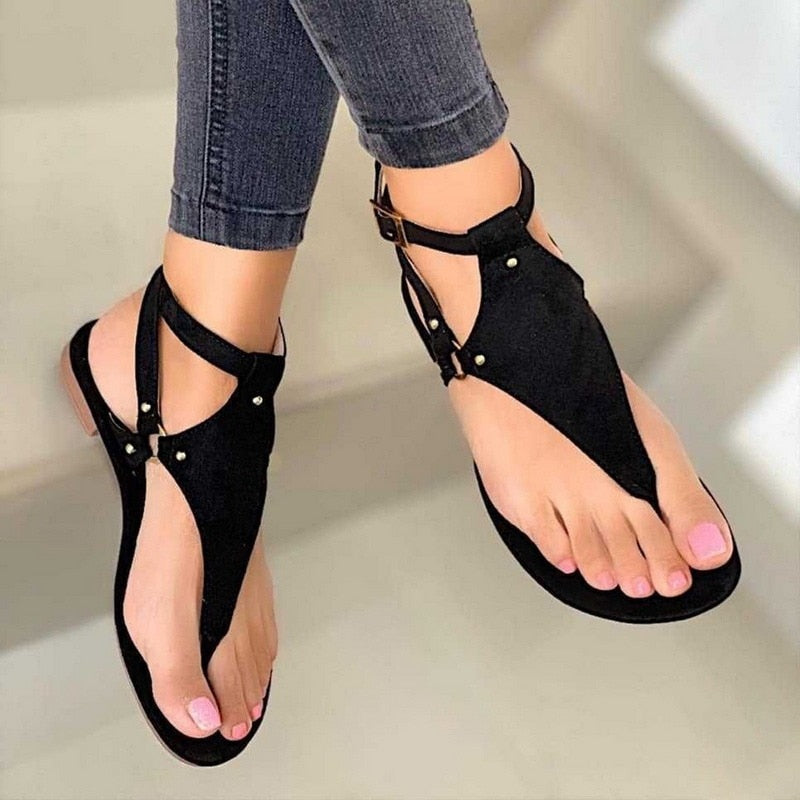 Sandale Femme en Cuir Décontracté