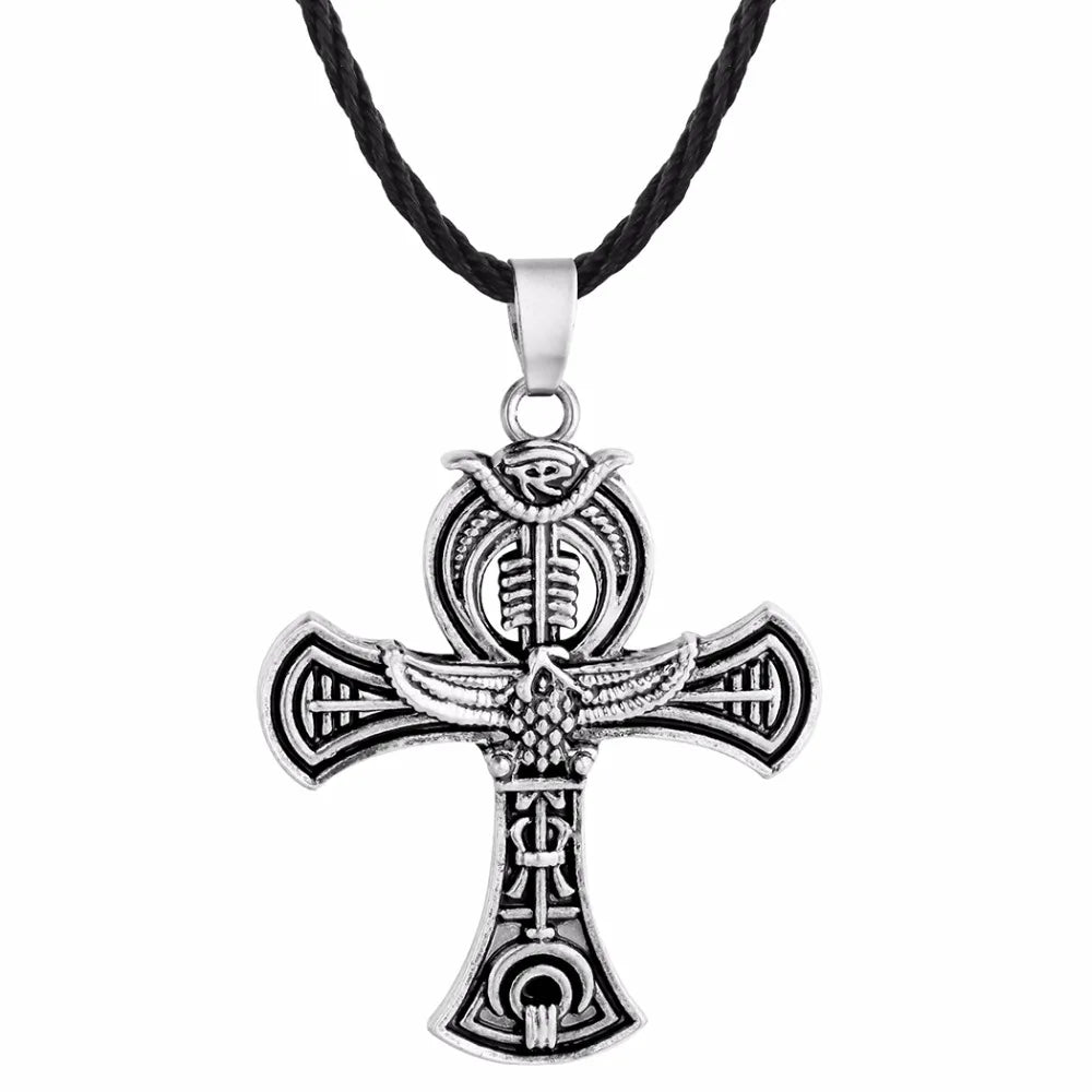 Cxwind Egyptian Ankh Cross Pendant Necklace for Woman Girl Man Gift  Antique Viking Symbol Necklaces Jewelry