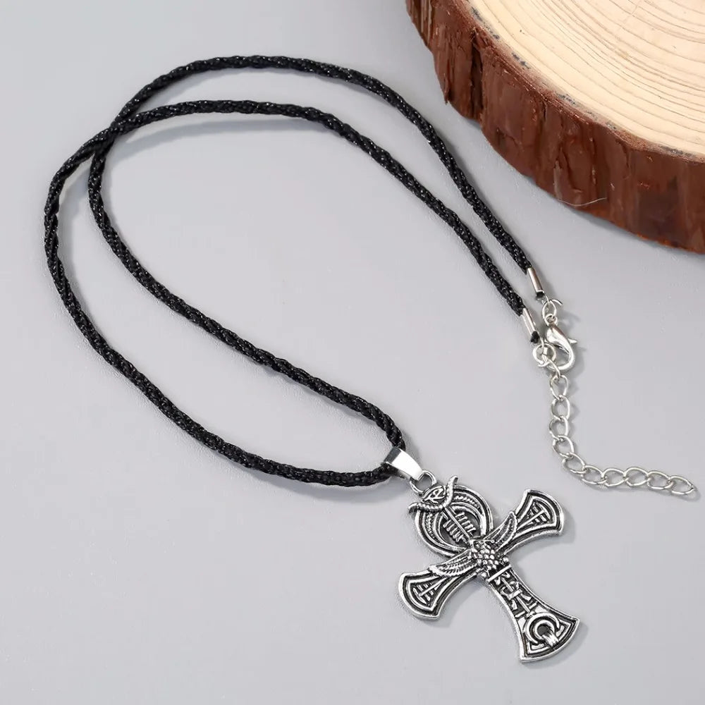 Cxwind Egyptian Ankh Cross Pendant Necklace for Woman Girl Man Gift  Antique Viking Symbol Necklaces Jewelry