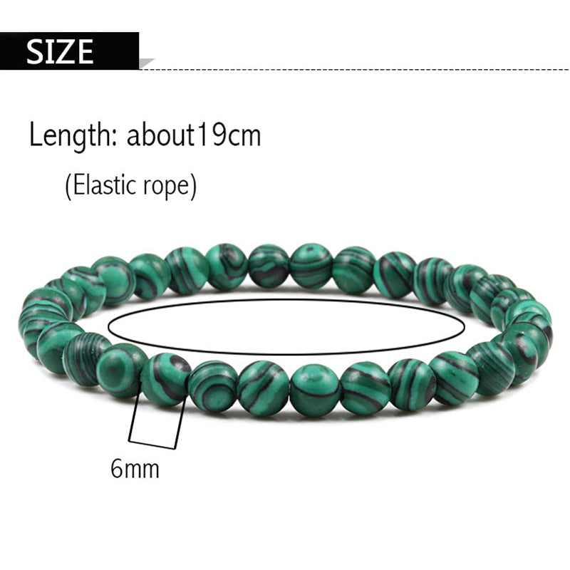 Bracelet Classique Pierre Naturelle Malachite