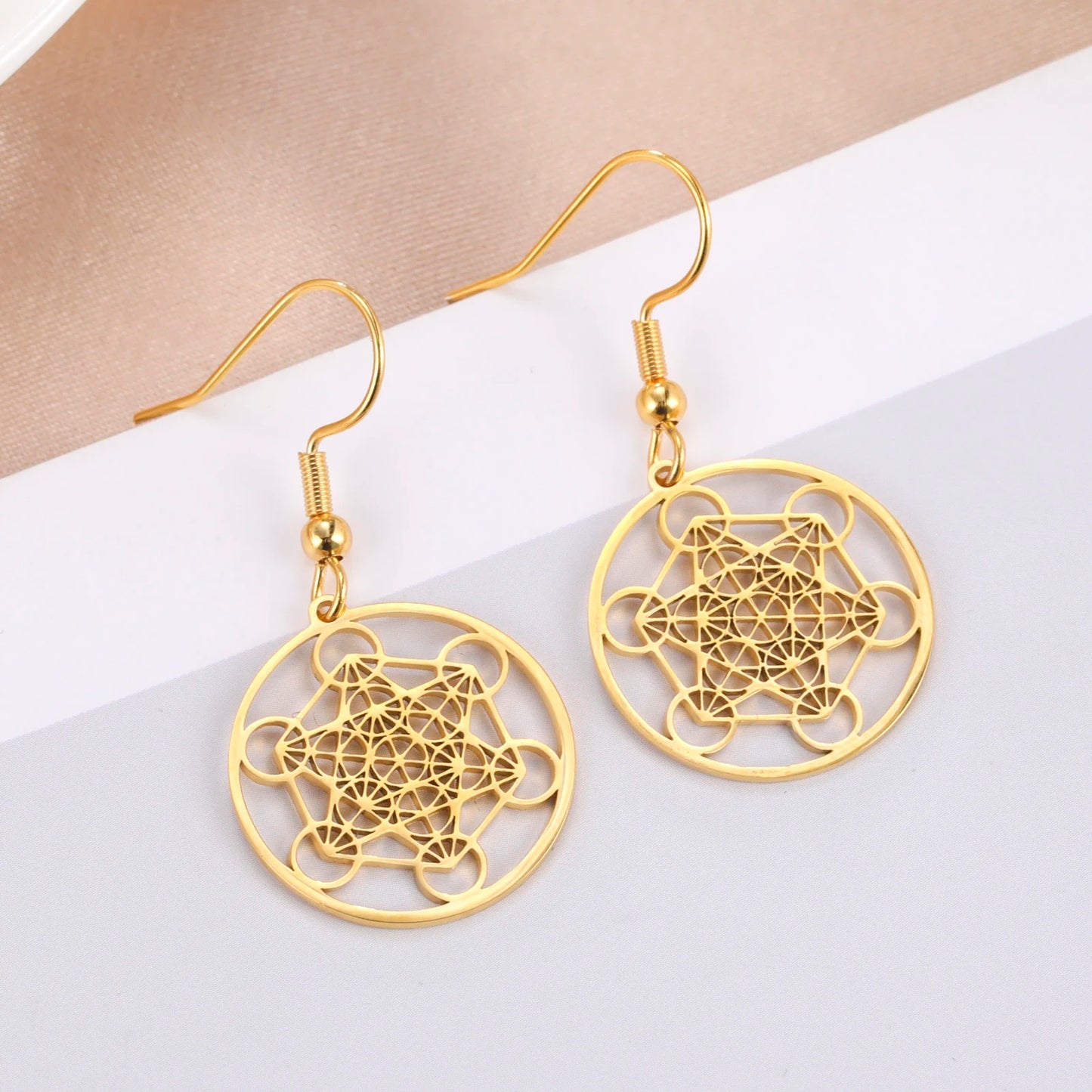 Boucles d'oreilles Pentacle Metatron