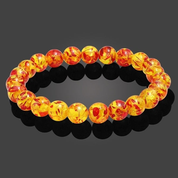 Bracelets  Ambre Jaune 8mm