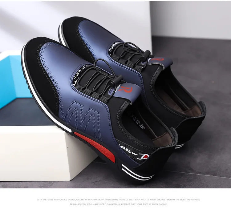2023 New Men Casual Shoes Fashion Soft Soled Male Casual Driving Shoes Breathable Flat Lace-Up Soft Bottom Men Light Sneakers