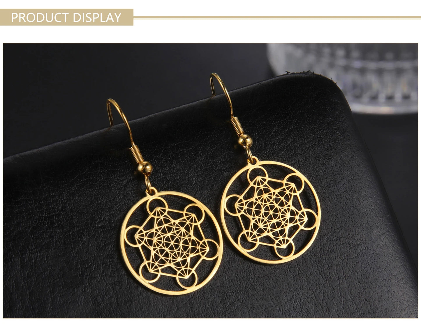 Boucles d'oreilles Pentacle Metatron