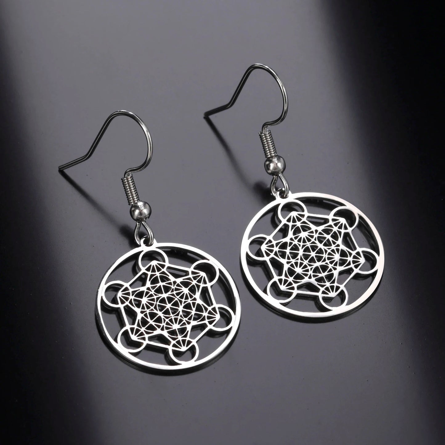 Boucles d'oreilles Pentacle Metatron