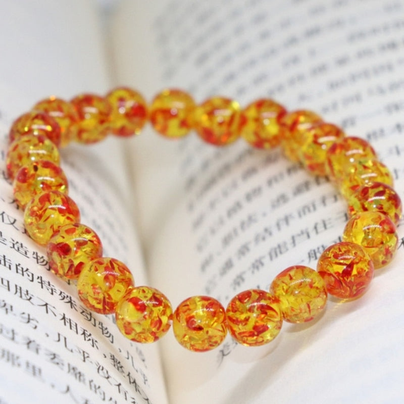 Bracelets  Ambre Jaune 8mm