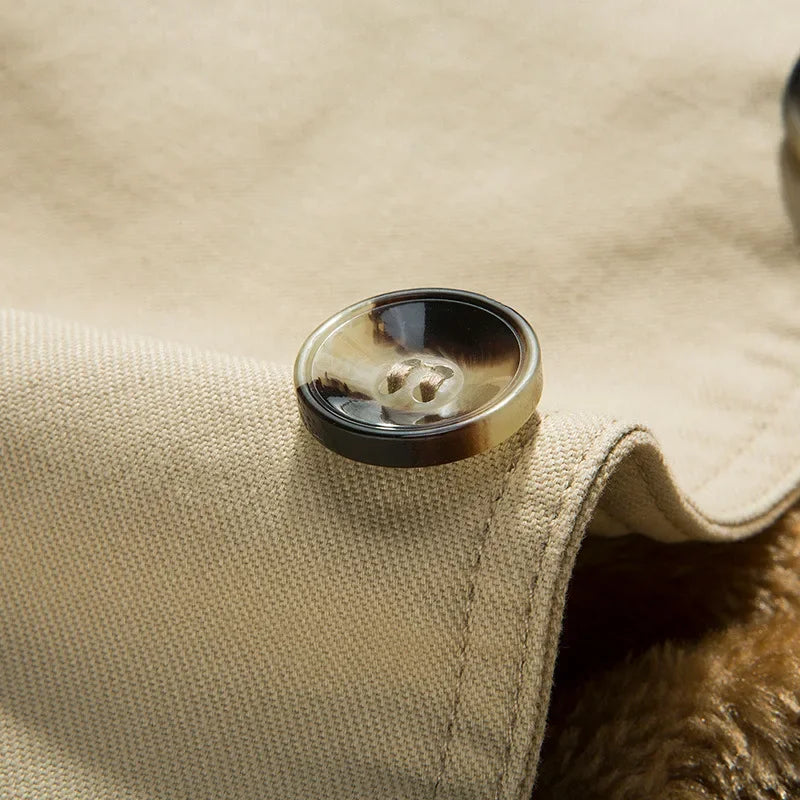 Men's Autumn Winter Jacket Thickened Pure Cotton Slim Fit Coat Long Length Korean Style plus Size Casual Outerwear