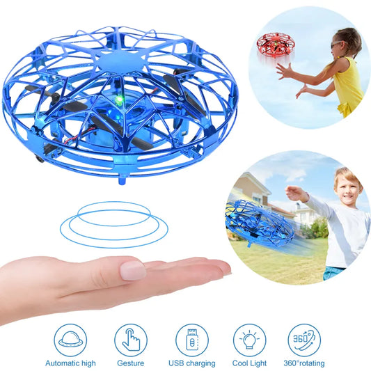 Mini UFO Drone Helicopter RC plane Hand Sensing Infrared Electric Quadcopter Induction Flying Ball for boy Kids RC Toys Gift