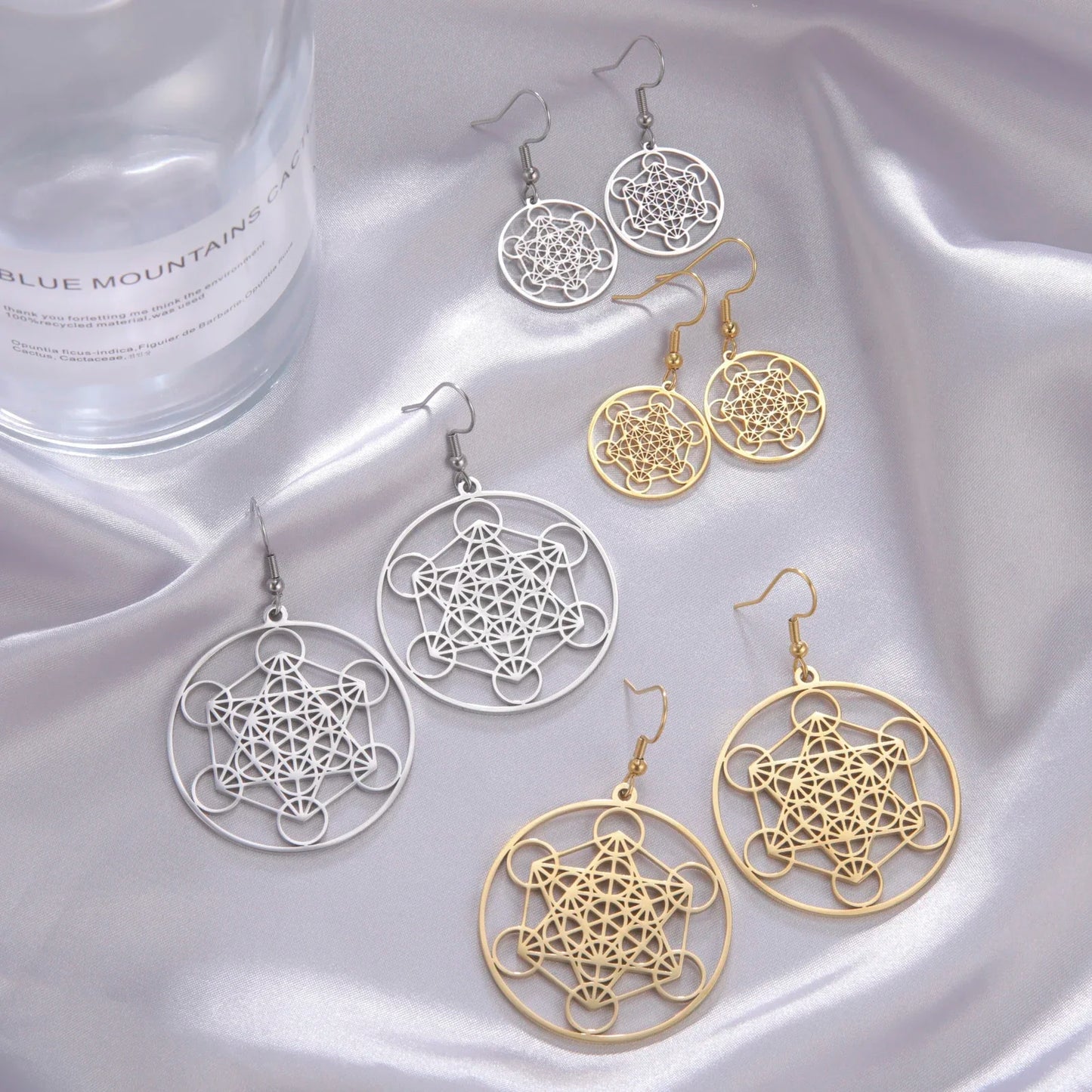 Boucles d'oreilles Pentacle Metatron