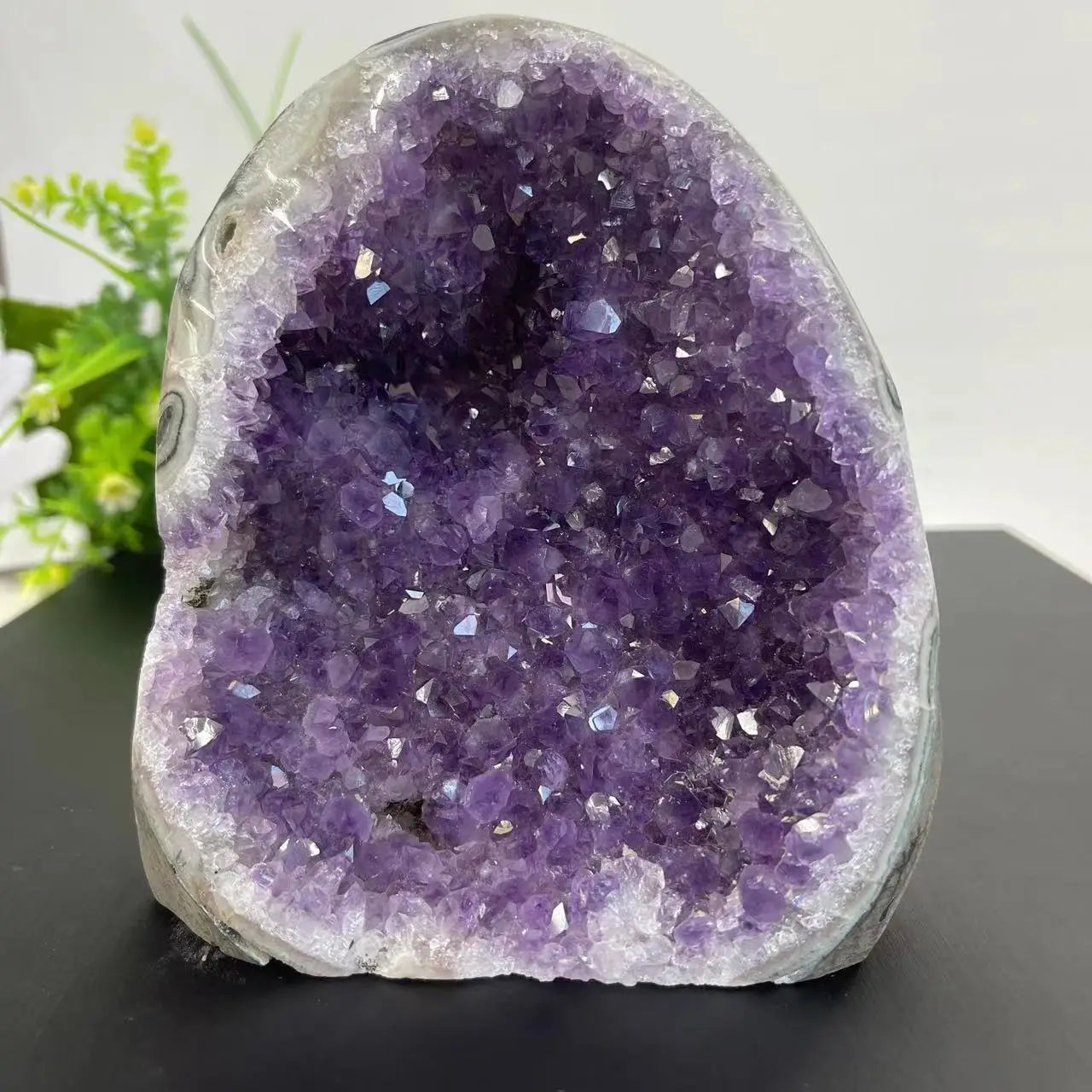 Natural Crystal Cluster Amethyst Stone Geode   Raw Quartz Minerals Real Uruguay Home Decoration Spiritual Chakra Reiki