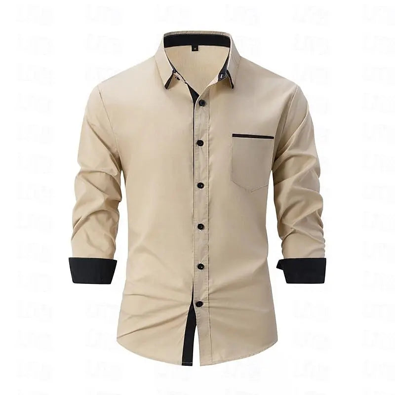 Chemise Formelle Décontractée à Manches Longues