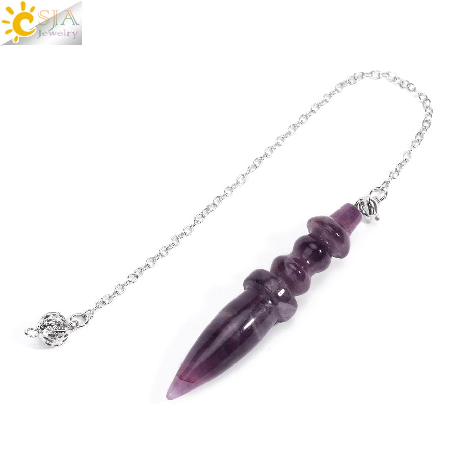 Reiki Pink Quartz Pendulum for Dowsing Natural Stone Cone Pendant Amethysts Crystals Amulet Divination Spiritual Pendulos  H180