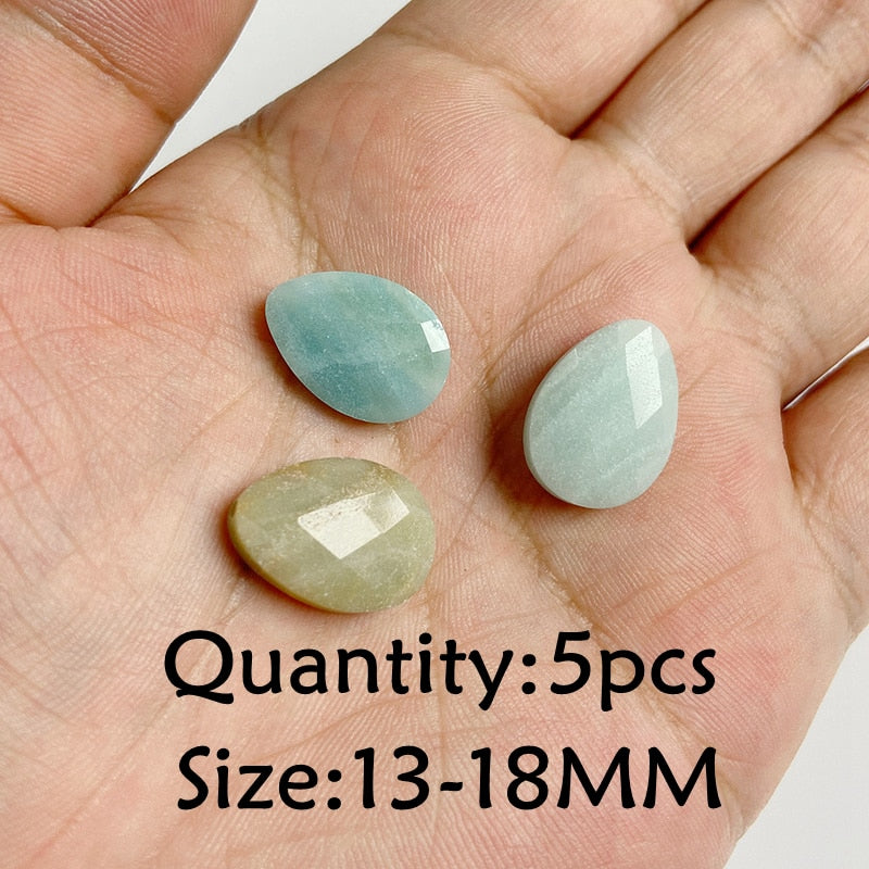 Natural Stone Amazonite Pendant Blue Semi-precious Pendants Connector Charm Make Jewelry Necklace Earring Accessories Finding