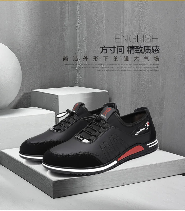 2023 New Men Casual Shoes Fashion Soft Soled Male Casual Driving Shoes Breathable Flat Lace-Up Soft Bottom Men Light Sneakers
