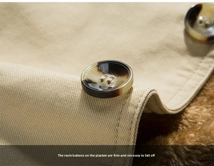 Men's Autumn Winter Jacket Thickened Pure Cotton Slim Fit Coat Long Length Korean Style plus Size Casual Outerwear