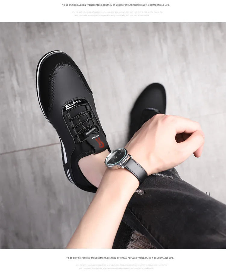 2023 New Men Casual Shoes Fashion Soft Soled Male Casual Driving Shoes Breathable Flat Lace-Up Soft Bottom Men Light Sneakers