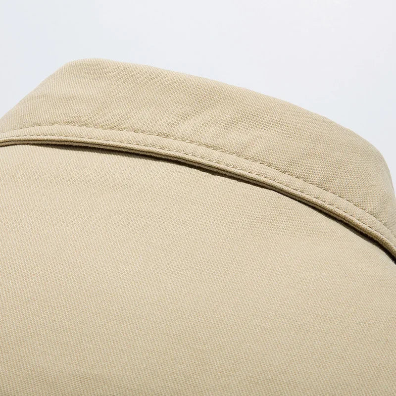 Men's Autumn Winter Jacket Thickened Pure Cotton Slim Fit Coat Long Length Korean Style plus Size Casual Outerwear