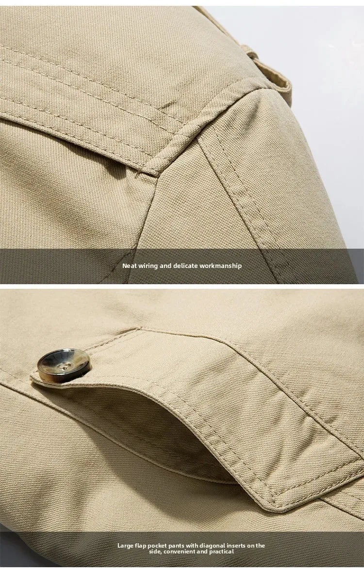 Men's Autumn Winter Jacket Thickened Pure Cotton Slim Fit Coat Long Length Korean Style plus Size Casual Outerwear