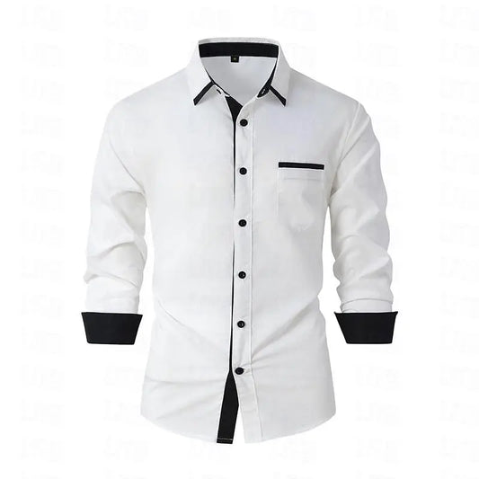 Chemise Formelle Décontractée à Manches Longues
