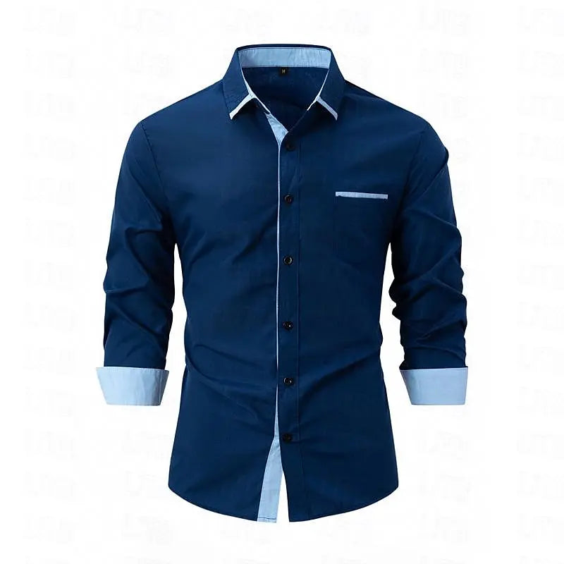 Chemise Formelle Décontractée à Manches Longues