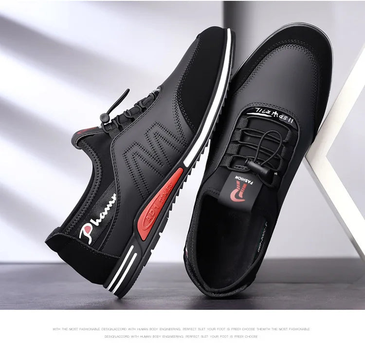 2023 New Men Casual Shoes Fashion Soft Soled Male Casual Driving Shoes Breathable Flat Lace-Up Soft Bottom Men Light Sneakers