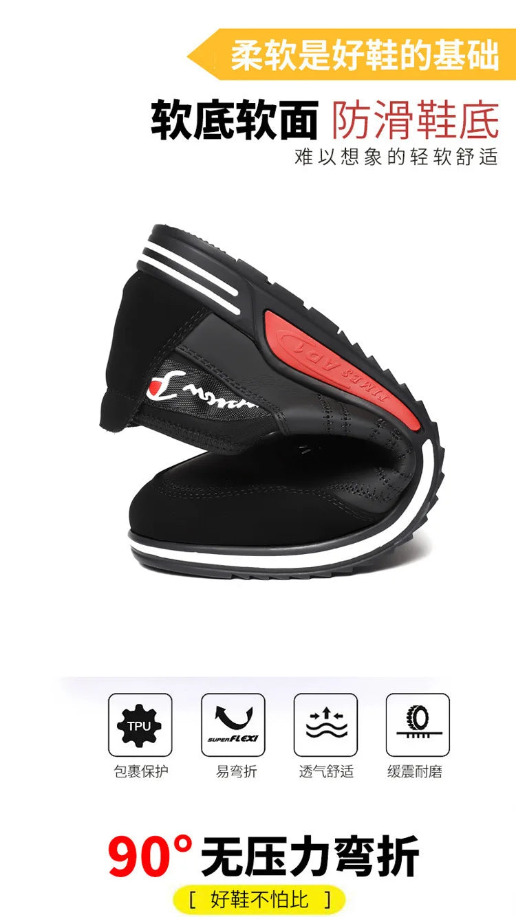 2023 New Men Casual Shoes Fashion Soft Soled Male Casual Driving Shoes Breathable Flat Lace-Up Soft Bottom Men Light Sneakers