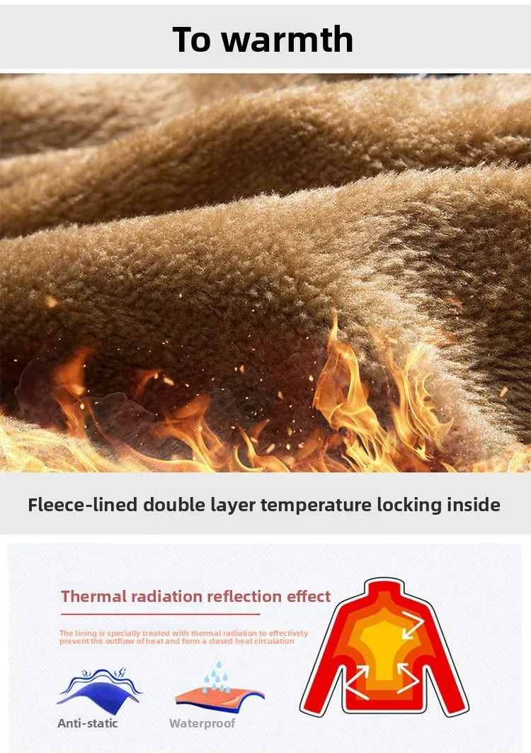 Men's Autumn Winter Jacket Thickened Pure Cotton Slim Fit Coat Long Length Korean Style plus Size Casual Outerwear