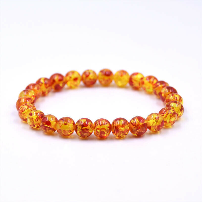 Bracelets  Ambre Jaune 8mm