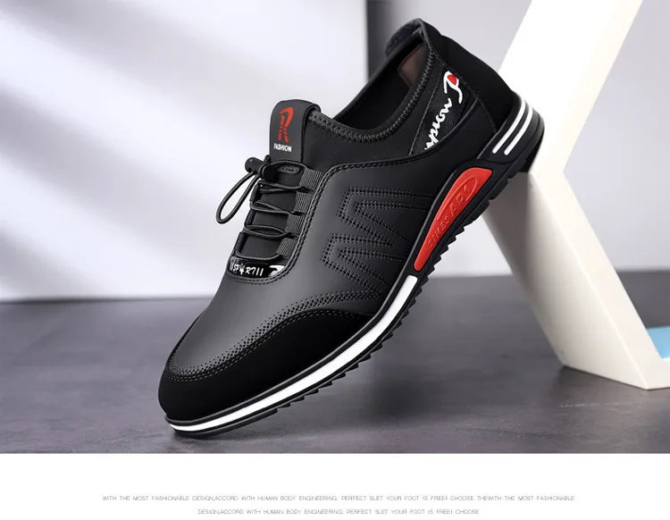 2023 New Men Casual Shoes Fashion Soft Soled Male Casual Driving Shoes Breathable Flat Lace-Up Soft Bottom Men Light Sneakers