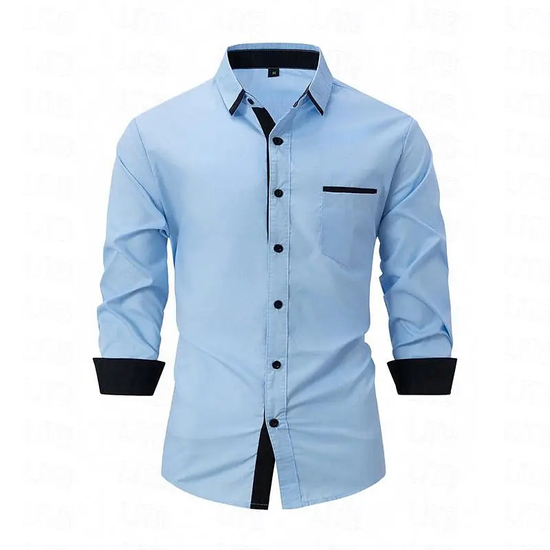Chemise Formelle Décontractée à Manches Longues