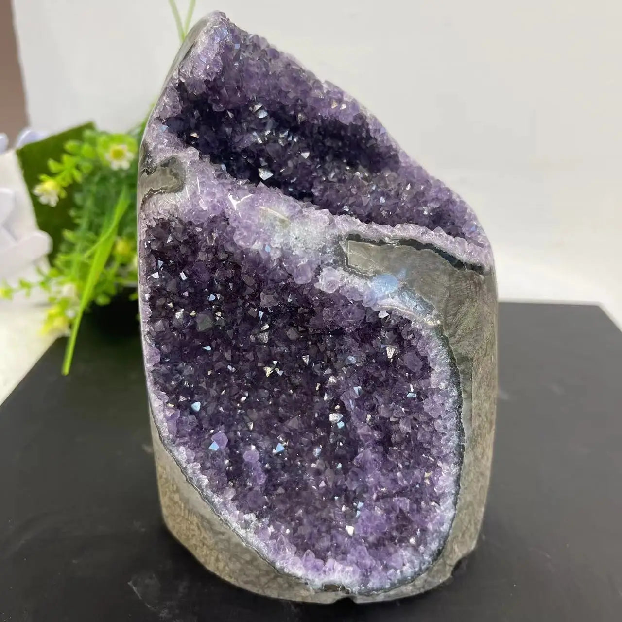 Natural Crystal Cluster Amethyst Stone Geode   Raw Quartz Minerals Real Uruguay Home Decoration Spiritual Chakra Reiki