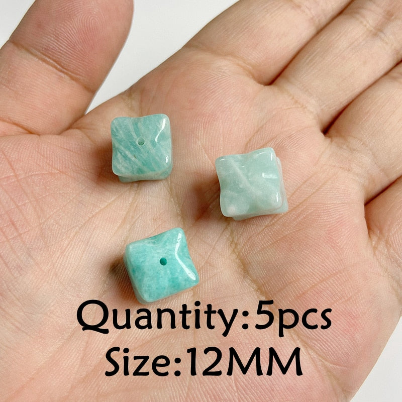 Natural Stone Amazonite Pendant Blue Semi-precious Pendants Connector Charm Make Jewelry Necklace Earring Accessories Finding