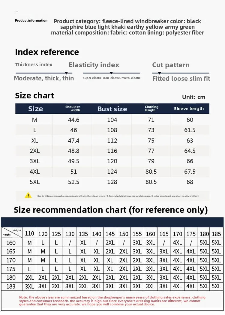 Men's Autumn Winter Jacket Thickened Pure Cotton Slim Fit Coat Long Length Korean Style plus Size Casual Outerwear