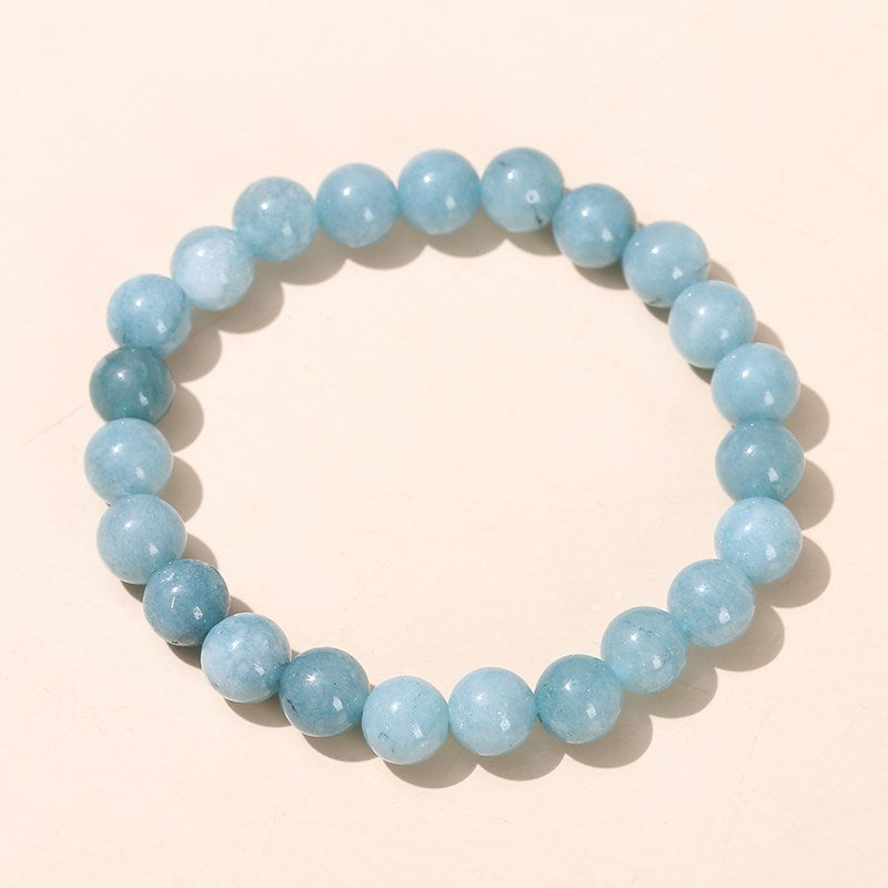 Bracelets Aigue-Marine bleu calcédoine