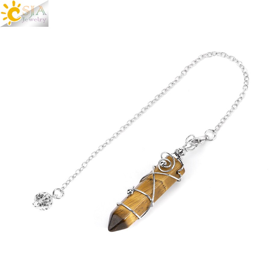 Pendentifs Pendules en Pierre Naturelle + Cuivre