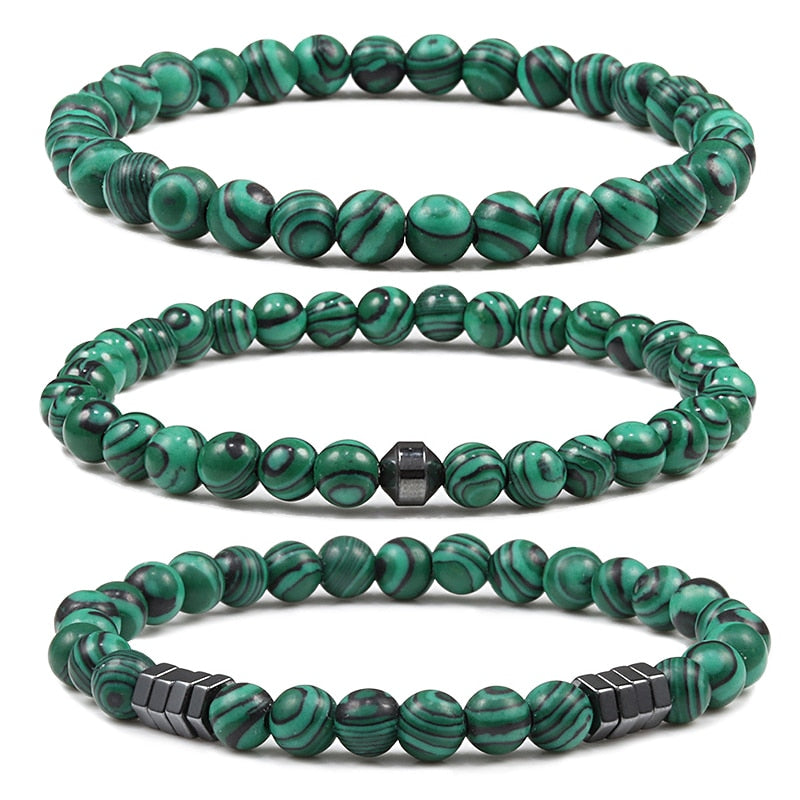 Bracelet Classique Pierre Naturelle Malachite