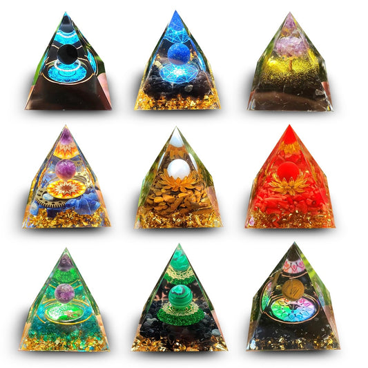 Pyramide Orgonite Crystale Pierre Naturelle