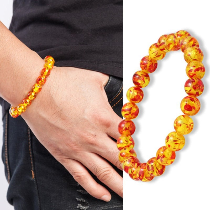 Bracelets  Ambre Jaune 8mm